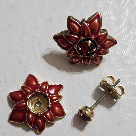 Avon 2004 Happy Holidays Interchangeble Stud Pierced Earrings - Picture 4 of 4